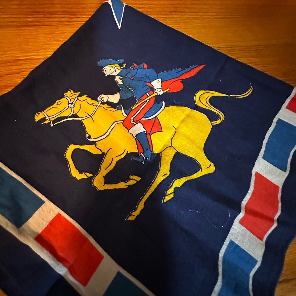 Vintage Patriotic Colonial Rider Bandana – 1940s–50s
